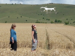 Dees and Sue in the crop circle